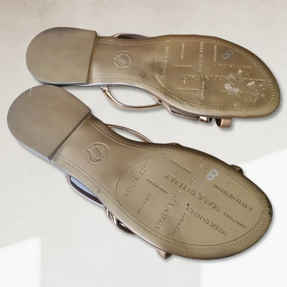 Apri Italian Matte and Shine Strappy Sandals Size 7 1/2 - Picture 8 of 9